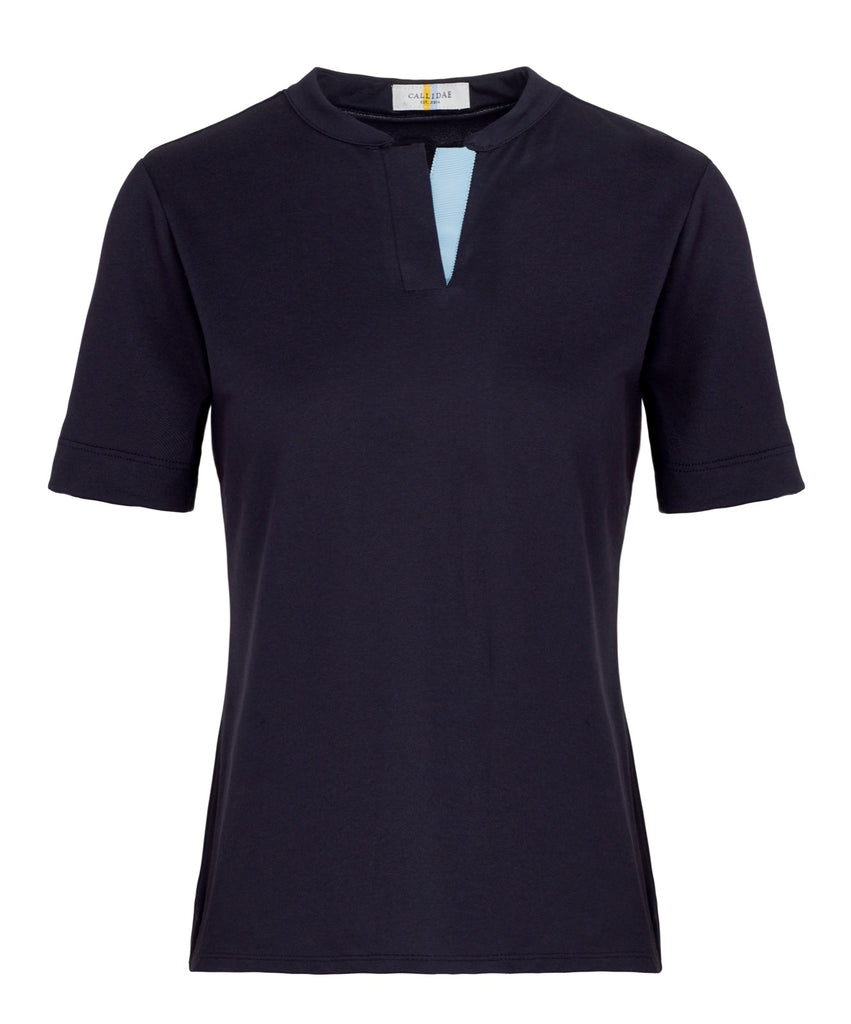 Callidae Short Sleeve Polo  in Navy 