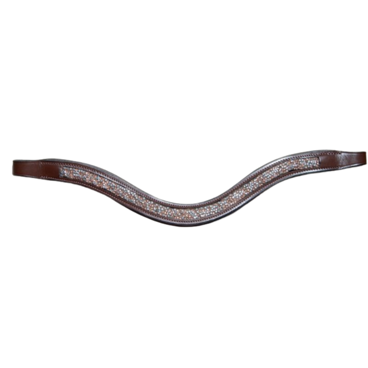 KL Select Black Oak 'Stormy Rose' Browband in Brown - Oversized