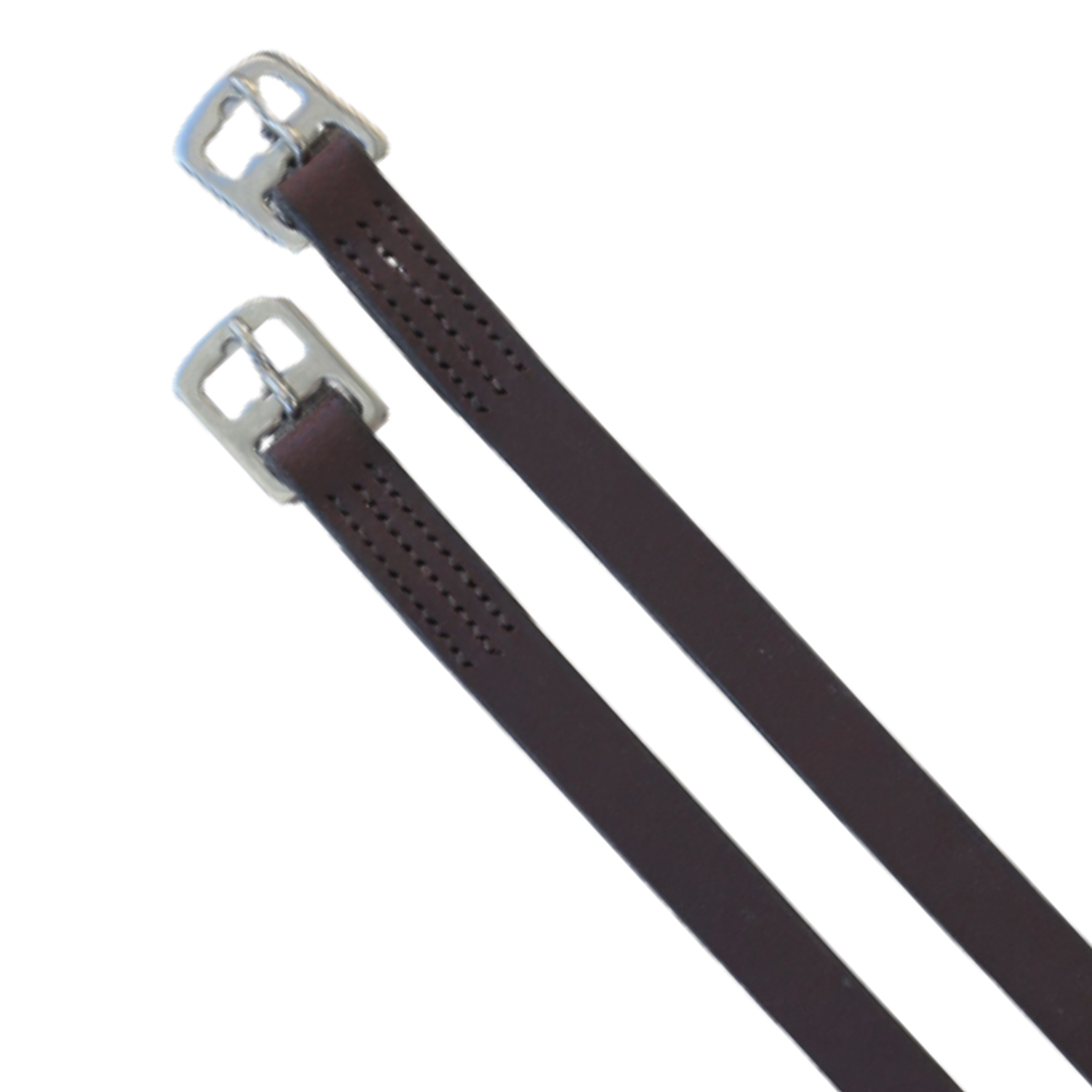 KL Select Half Hole Stirrup Leathers in Brown - 3/4"x54"