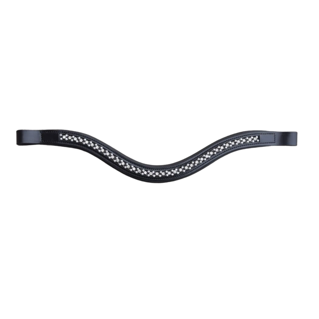 KL Select Curved 'Pearl' Browband in Black - Cob
