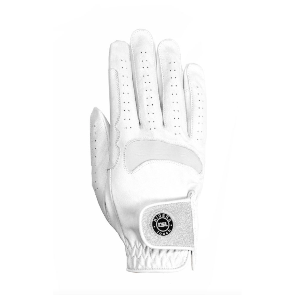 RSL by USG 'Paris' Coolmax Riding Gloves in White - 8