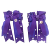 Ponytail Bows in Purple Polka Dots