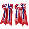 Ponytail Bows in Red Striped