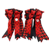 Ponytail Bows in Black and Red Houndstooth