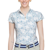 Kastel Cap Sleeve Shirt in Chambray Blue Poppies - Women's XS
