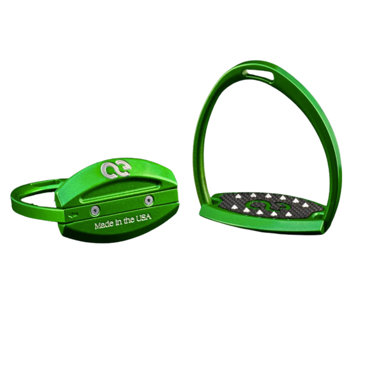 American Equus "Elite" English Apex Stirrups  in Green - 4 3/4"