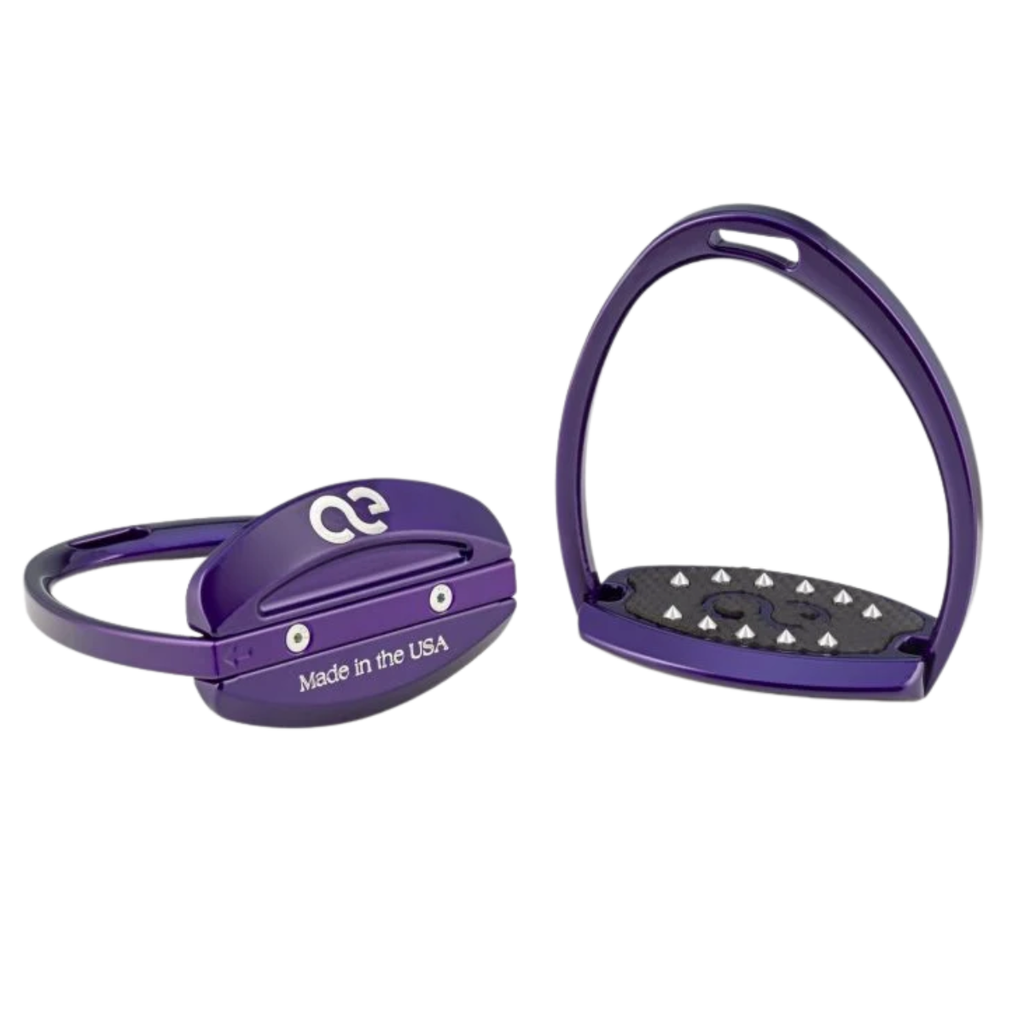 American Equus "Elite" English Apex Stirrups  in Lamborghini Purple - 4 3/4"