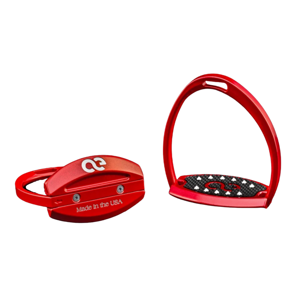 American Equus "Elite" English Apex Stirrups  in Illusion Red - 4 3/4"