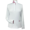 Essex Classics Talent Yarn Long Sleeve Show Shirt in White/Daisy Delight - Women's Medium