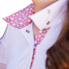 Essex Classics Talent Yarn Long Sleeve Show Shirt in White/Daisy Delight - Women's Medium