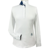 Essex Classics Talent Yarn Long Sleeve Show Shirt in White/Braided Reins & Bits - Women's XXL