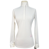 Essex Classics Beacon Hill Talent Yarn Long Sleeve Show Shirt in White/Purple Clover  - Women's Large