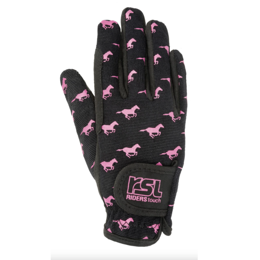 USG Kids 'Norway' Winter Gloves in Black/Pink - 6.5
