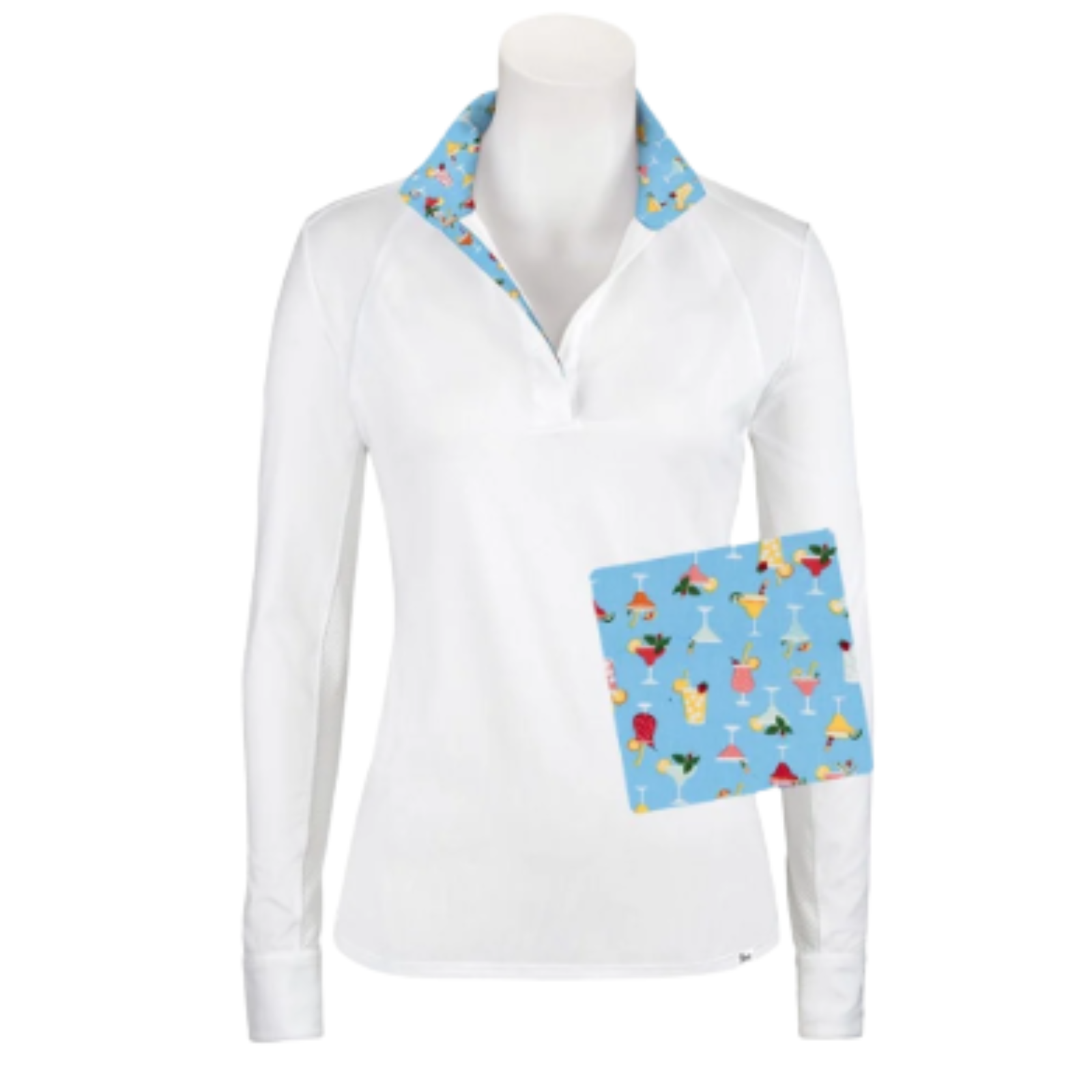 R.J. Classics Show Shirt in Sky Blue Cocktails - Women's XL