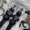 Mane Jane Spur Straps in Silver Outline Clover