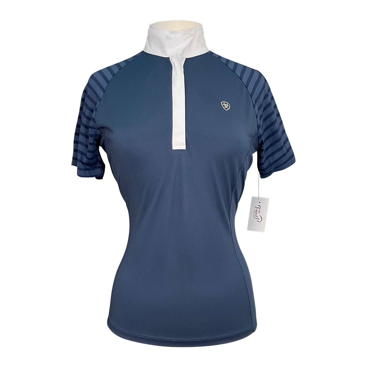 Ariat Aptos Vent Short Sleeve Show Shirt Pro Series  in Navy - Women's XS