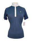 Ariat Aptos Vent Short Sleeve Show Shirt Pro Series  in Navy - Women's XS