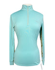 RJ Classics 'Ella 37.5' Training Long Sleeve Shirt in Brook Green/Leathers Mesh - Women's XS