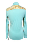 RJ Classics 'Ella 37.5' Training Long Sleeve Shirt in Brook Green/Leathers Mesh - Women's XS