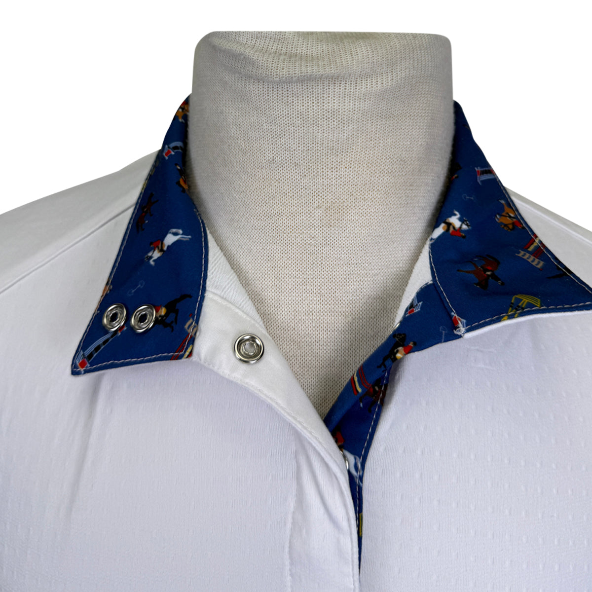 Dover Saddlery 'CoolBlast' Show Shirt Long Sleeve in White/Show Jumping