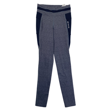 Ariat Freja Cooling Knee Patch Tights in Navy/Blue Heather