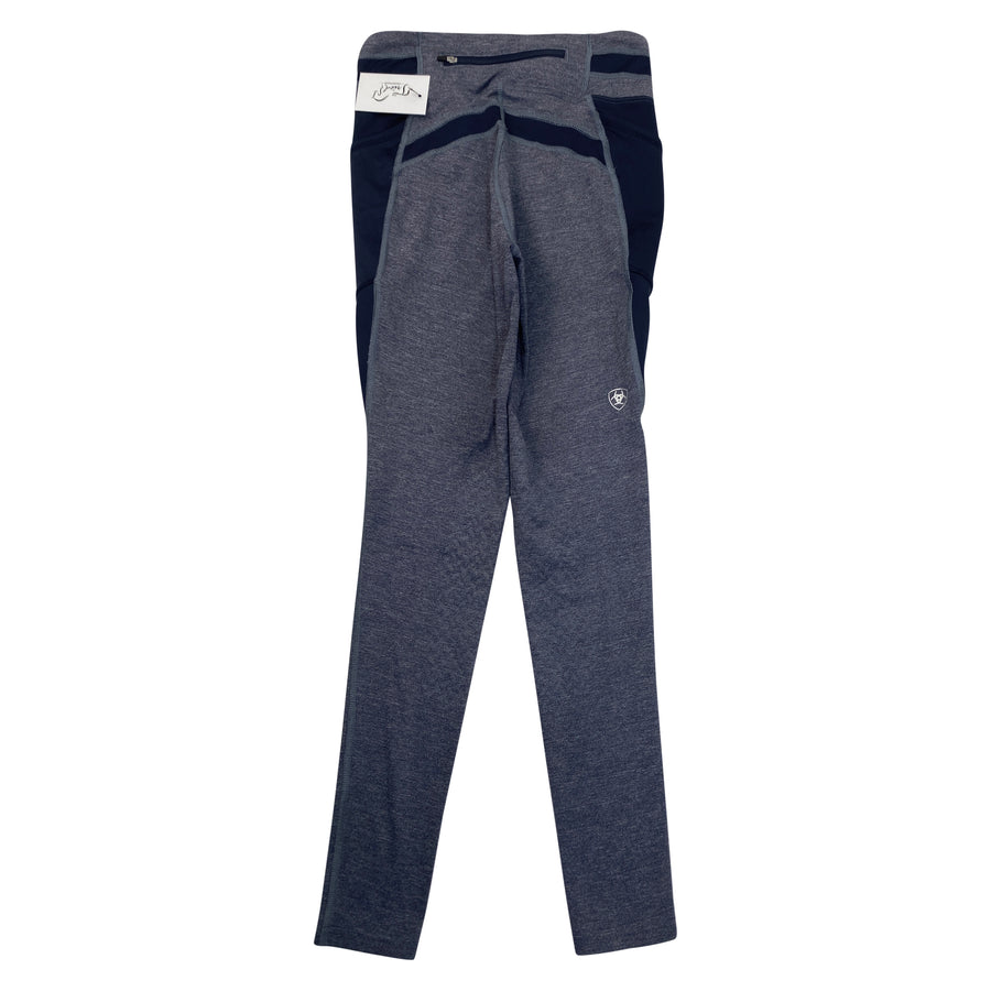 Ariat Freja Cooling Knee Patch Tights in Navy/Blue Heather
