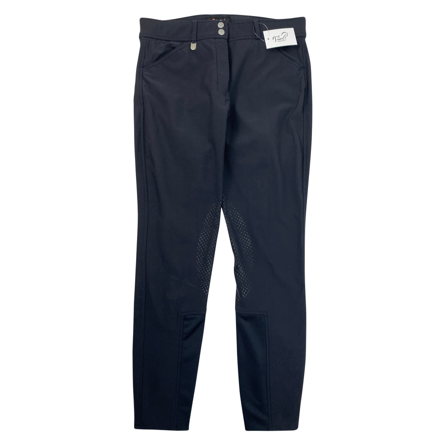 Horze 'Grand Prix' Silicone Knee Patch Breeches in Navy