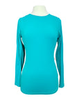 Tailored Sportsman IceFil Long Sleeve Crew Neck in Teal