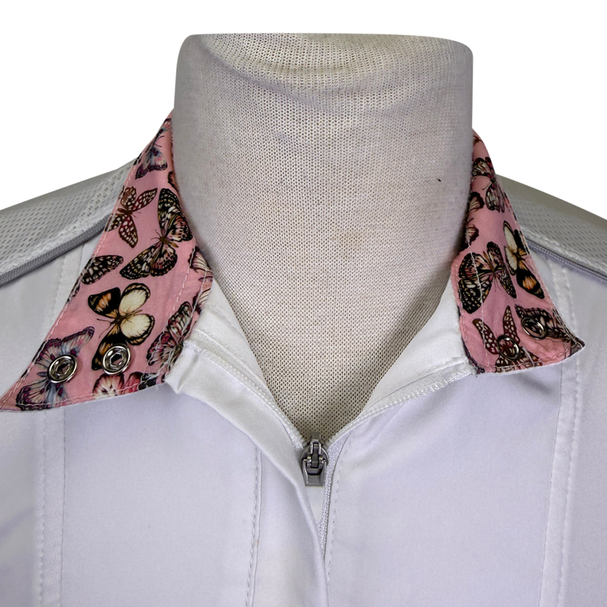 Chestnut Bay SkyCool 'Liberty' Youth Long Sleeve Show Shirt in White/Butterflies