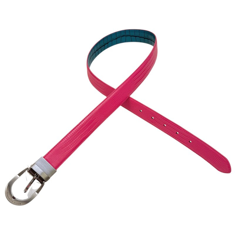 Noble Outfitters 'Back-to-Back' Reversible Belt in Pink/Teal Animal Print - Women's S/M