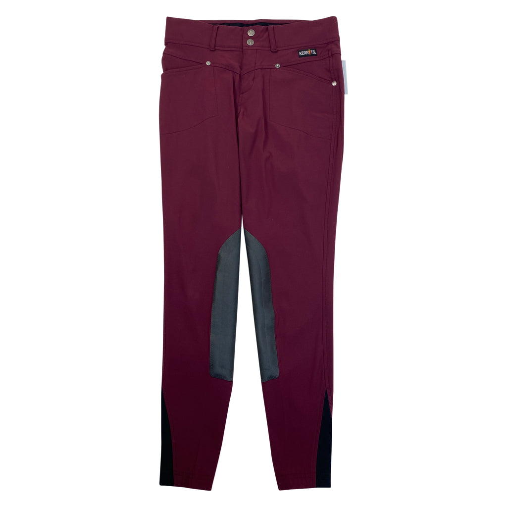 Kerrits 'Crossover II' Knee Patch Breeches in Bordeaux