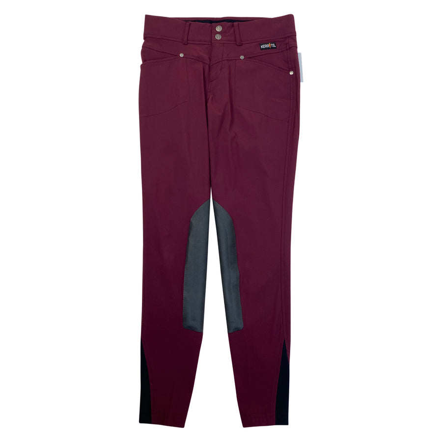 Kerrits 'Crossover II' Knee Patch Breeches in Bordeaux