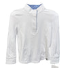 R.J. Classics 'Tori Jr.' Long Sleeve Show Shirt in White/Purple Horseshoes