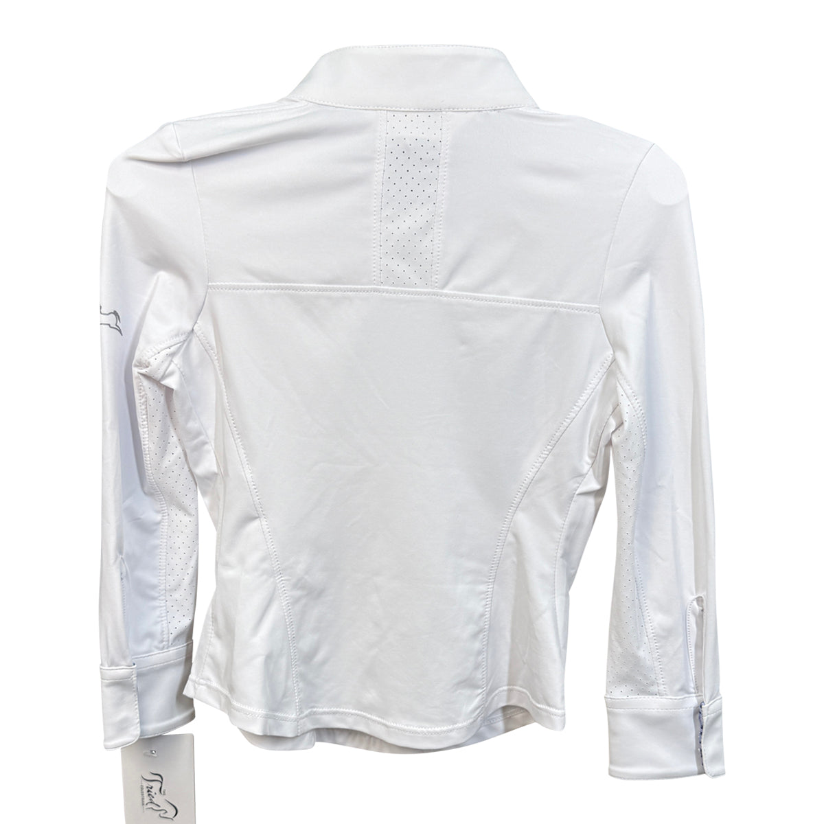R.J. Classics 'Tori Jr.' Long Sleeve Show Shirt in White/Purple Horseshoes