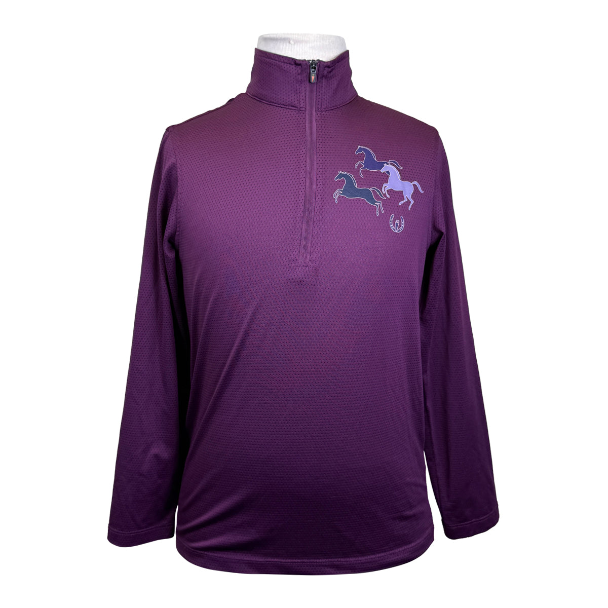 Kerrits 'Aire Ice Fil' Shirt in Magenta with Purple Ponies