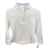RJ Classics 'Maddie Jr' Long Sleeve Show Shirt in White/Blue Polka Dots