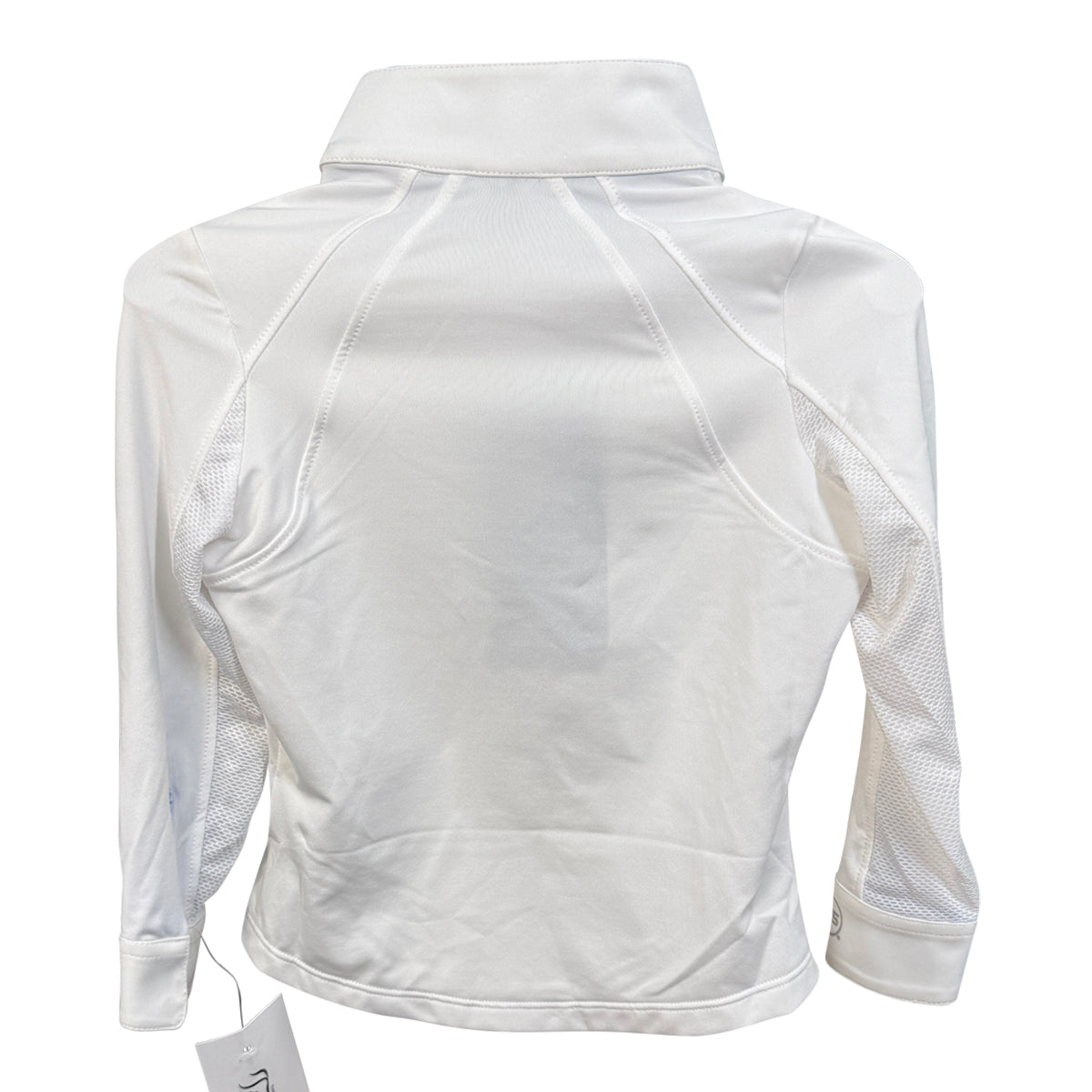 RJ Classics 'Maddie Jr' Long Sleeve Show Shirt in White/Blue Polka Dots