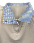 RJ Classics 'Maddie Jr' Long Sleeve Show Shirt in White/Blue Polka Dots