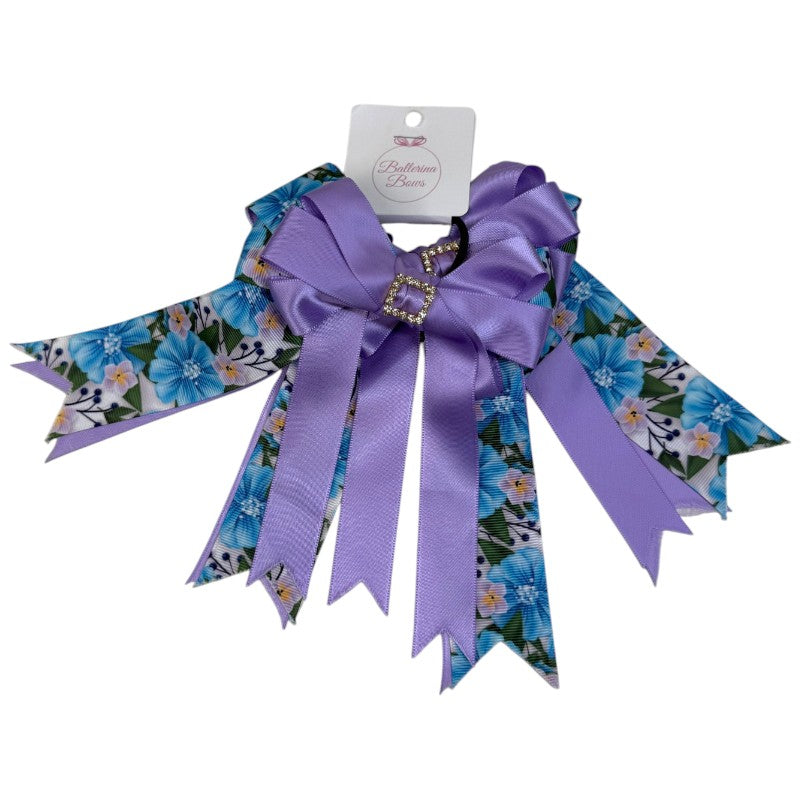 Ballerina Bows Show Bows in Purple Floral