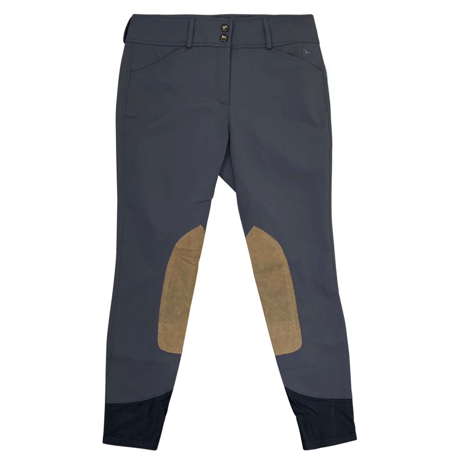 Front of RJ Classics 'Gulf' Knee Patch Breeches in Graphite - Women's 26R