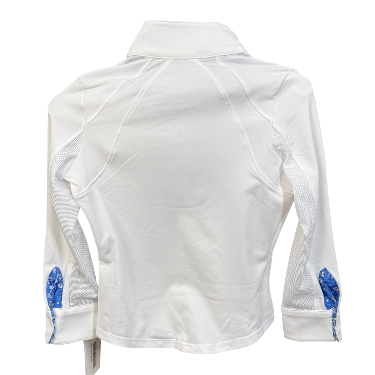 RJ Classics 'Maddie Jr' Long Sleeve Show Shirt in White/Blue Bouquet