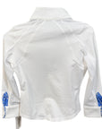 RJ Classics 'Maddie Jr' Long Sleeve Show Shirt in White/Blue Bouquet