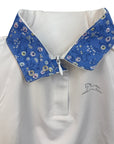 RJ Classics 'Maddie Jr' Long Sleeve Show Shirt in White/Blue Bouquet