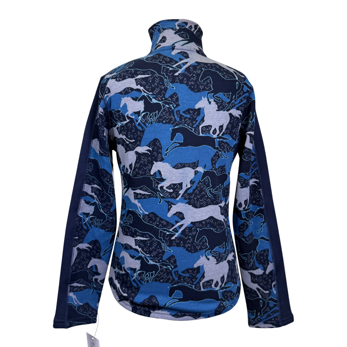 Kerrits Plush Print Fleece Zip Sweater in Night Gallop