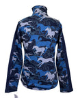 Kerrits Plush Print Fleece Zip Sweater in Night Gallop