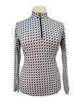 SanSoleil Sun Shirt in Black/White Horseshoes