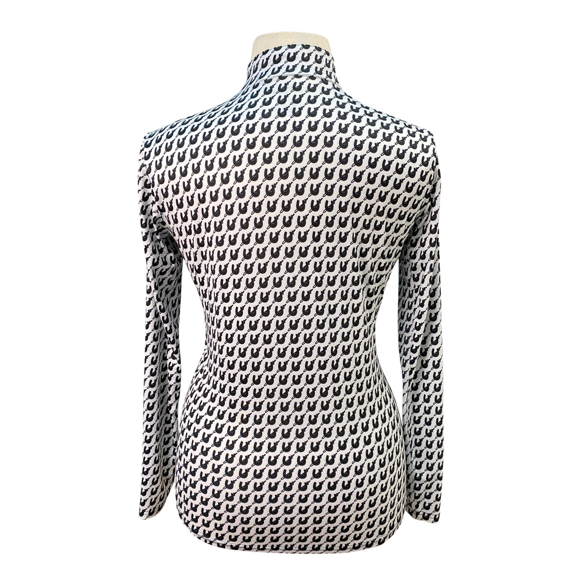 SanSoleil Sun Shirt in Black/White Horseshoes