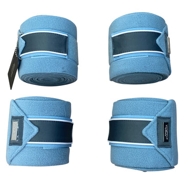 Equestrian Stockholm Fleece Polo Wraps in Steel Blue