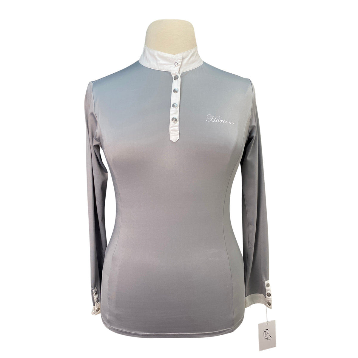 Harcour Long Sleeve Competition Shirt in Silver