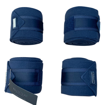 Equestrian Stockholm Fleece Polo Wraps in Midnight Navy